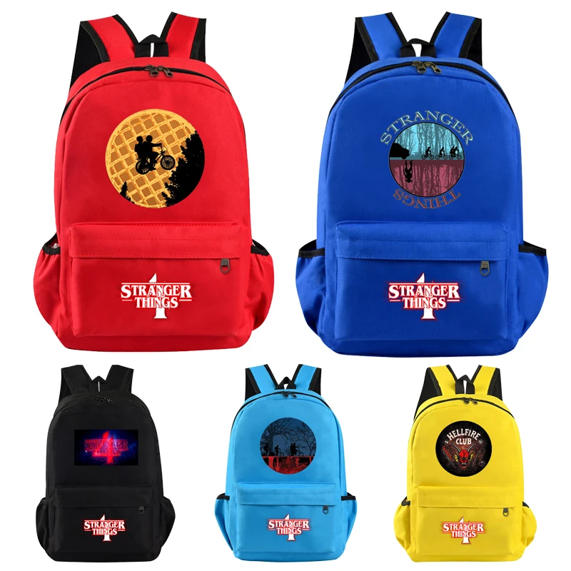 

Stranger Things Season 4 backpack Children Cartoon School Bag laptop Rucksack Girl Boy Knapsack Unisex Waterproof Travel bags