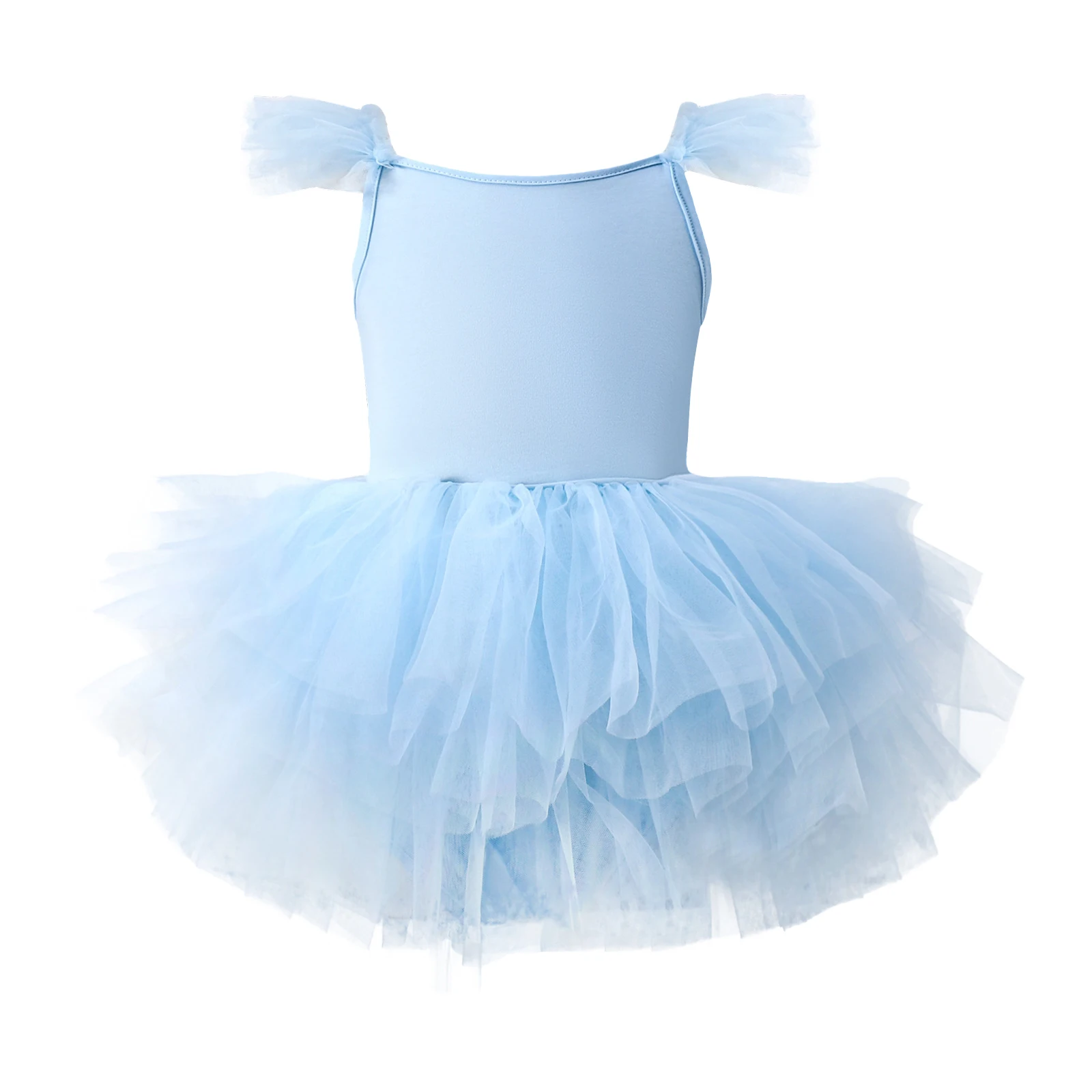 

Girls Ballet Dance Dress 2023 Kids Sleeveless Mesh Tutu Skirted Leotard Dress Ballerina Dancewear Performance Gymnastics Costume