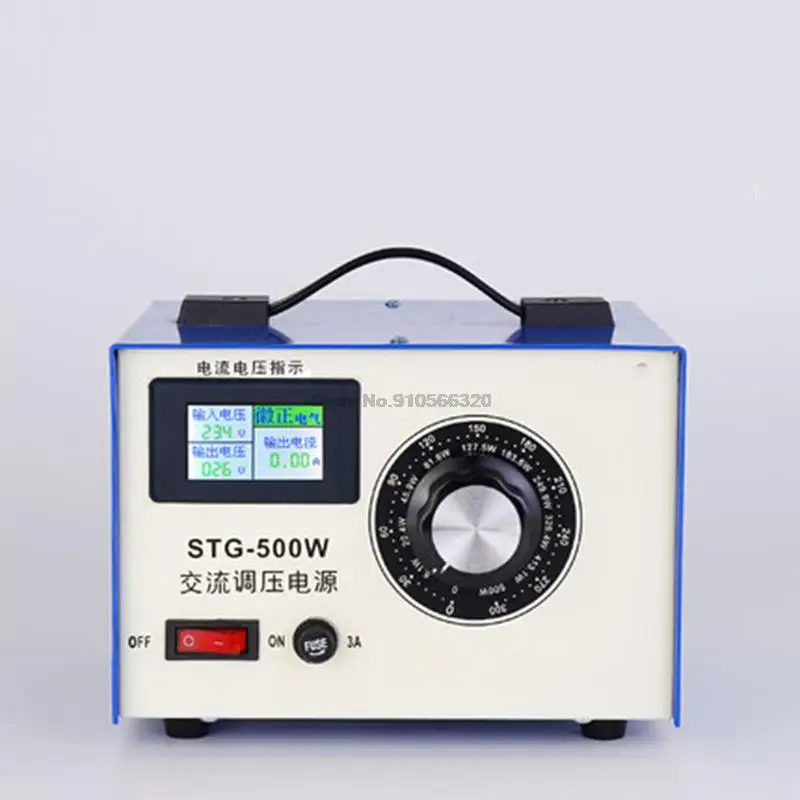 STG-500W 220V AC источник питания однофазный регулятор напряжения жидкокристаллический дисплей контактный 0-300V Регулируемый трансформатор питания