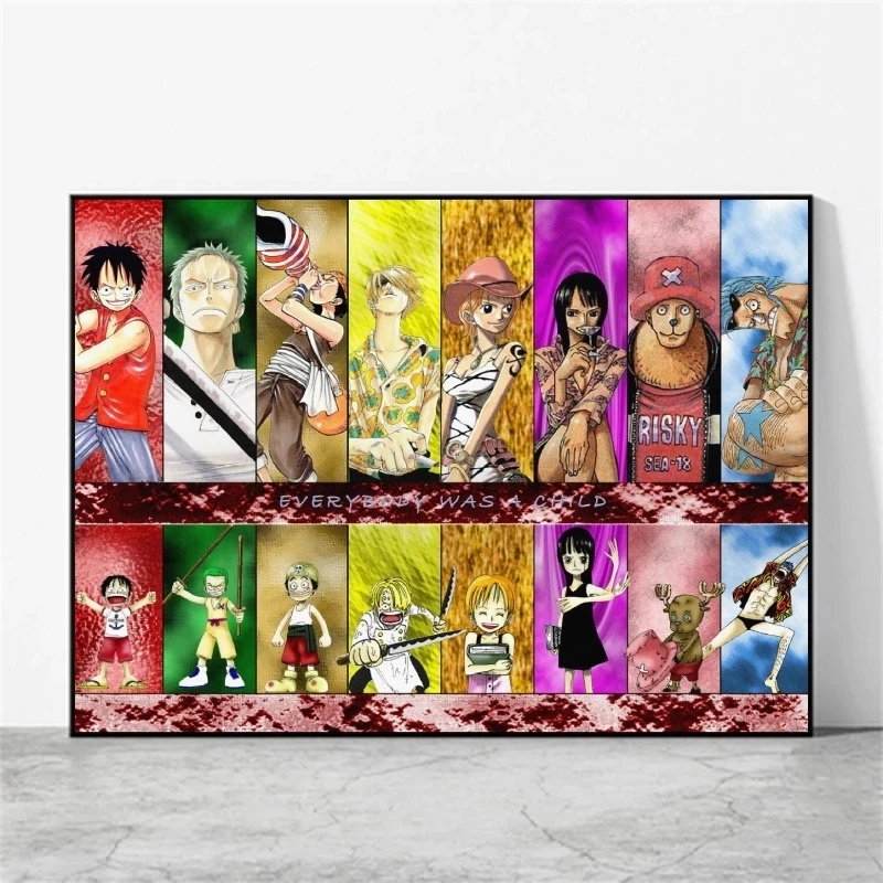 

Monkey D. Luffy Canvas One Piece Modular Poster Tony Tony Chopper Home Decor Paintings HD Printed Pictures Wall Art With Frame