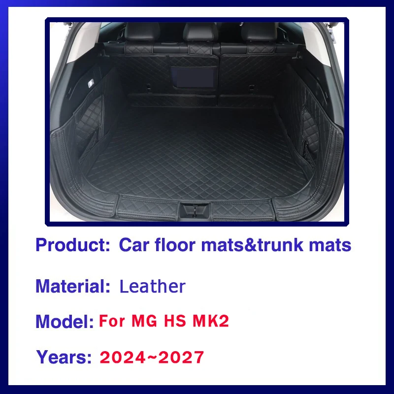 Фото Автомобильный коврик в багажник для MG HS EHS MK2 Roewe D5X RX5 MK3 2024 2025 2026, кожаный коврик, чехол для багажника, ковер, автоаксессуары №2
