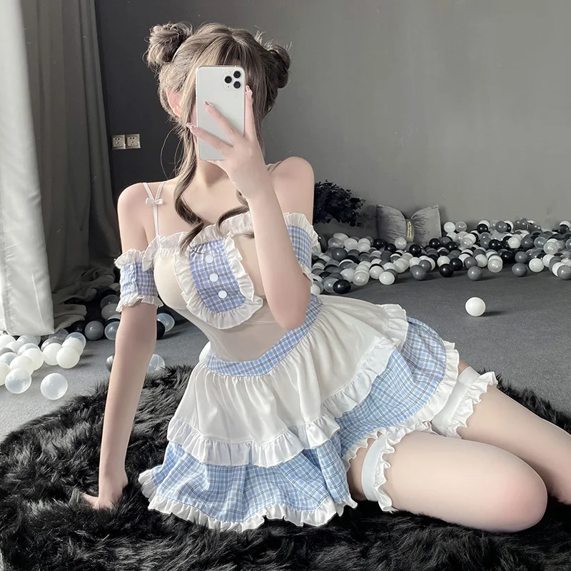 

Sexy Lingerie Women Erotic Costume Schoolgirl Cosplay Uniform Temptation Maid Student Role Playing Dress Outfit Sex Porn Clothes
