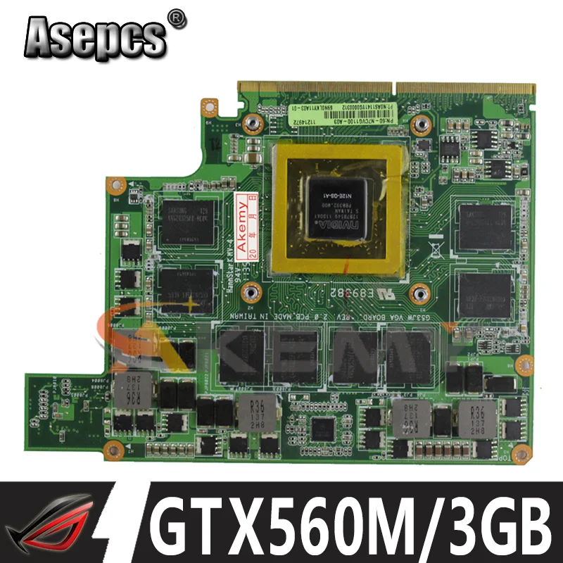 G53JW GTX560M/3GB N12E-GS-A1 For ASUS G73SW G73JW G53SW G53SX G53JW Laptopo VGA Graphics Card board Video Card 100% Tested