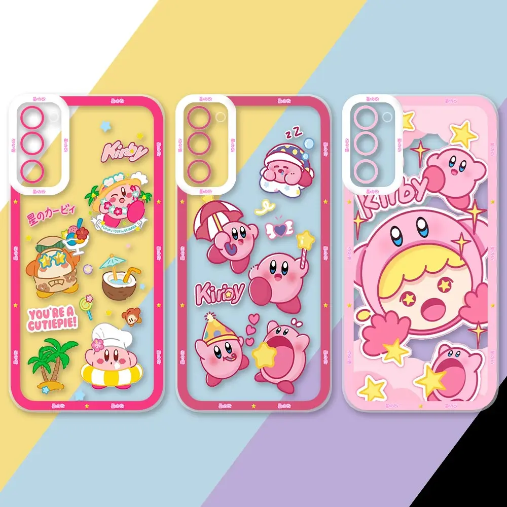 

Cartoon Cute K-kirby Case For VIVO Y76 Y51 Y50 Y35 Y22S Y21 Y20 Y19 Y17 Y16 Y15S V27 V27E V25 V23 V23E V21 V21E V20SE Pro Cover