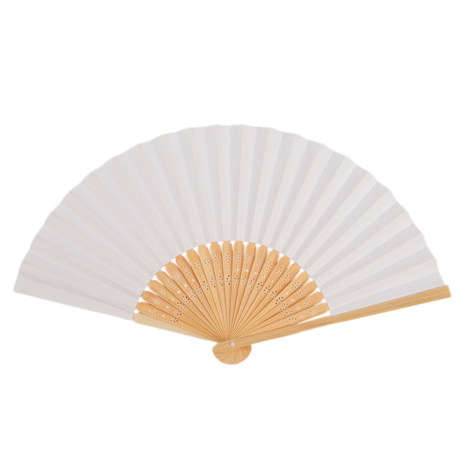 

30 PCS folding Paper hand fan custom ladies baby shower wedding favors gift birthday party decoration(white)