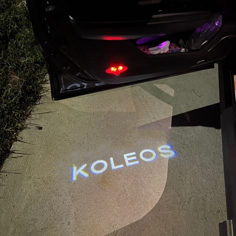 Фото Для Renault Koleos 2007-2025 2026: Светодиодный проектор логотипа на дверь автомобиля, приветственный светильник, аксессуары для стайлинга авто №1