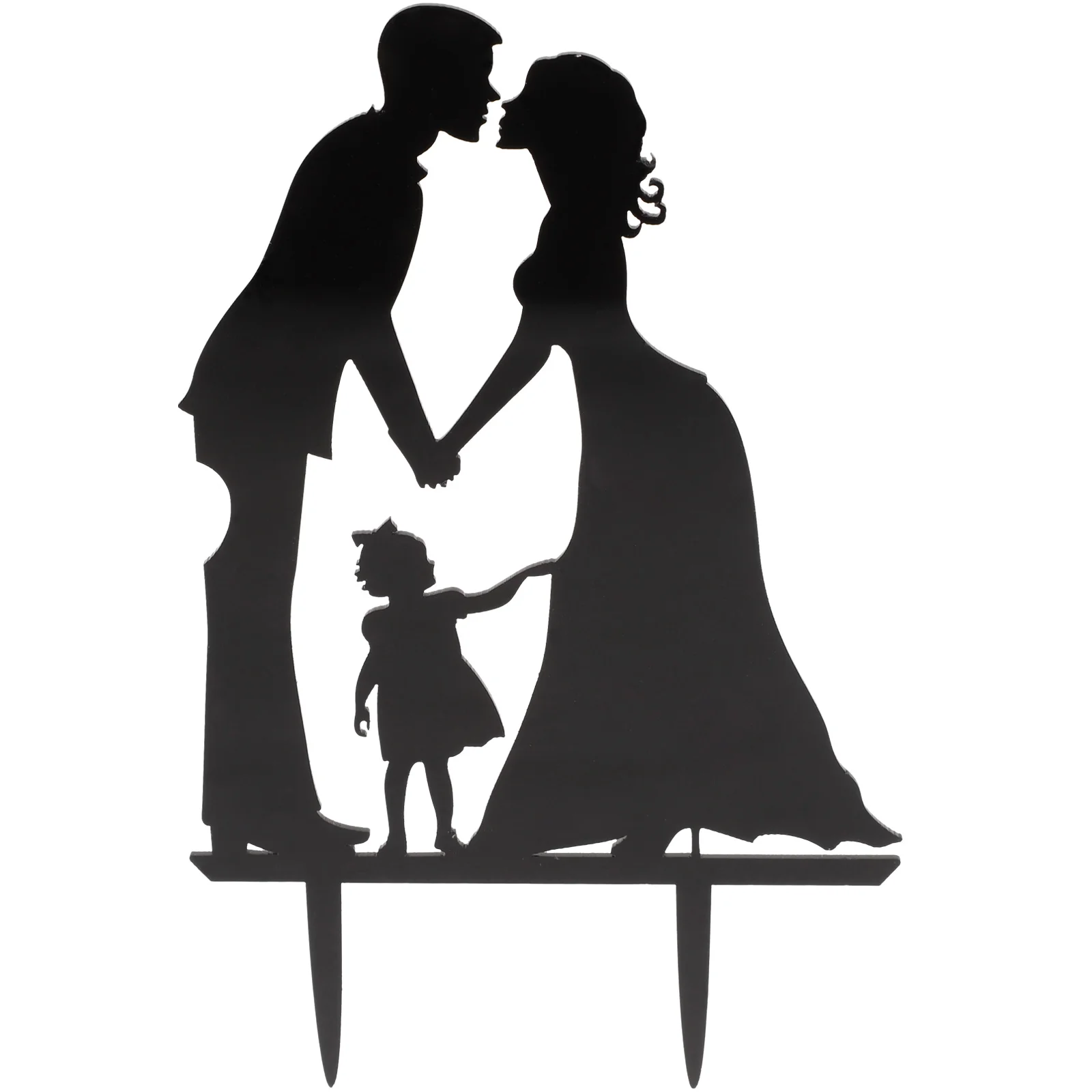 

Couple Silhouette Bride and Groom Kiss Hand in Hand