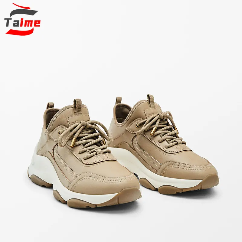 

Leather Casual Sneakers Women Luxury Shoes Lace Up Platform Tenis De Mujer Zapatillas Deportivas Mujer Deporte Con Plataforma