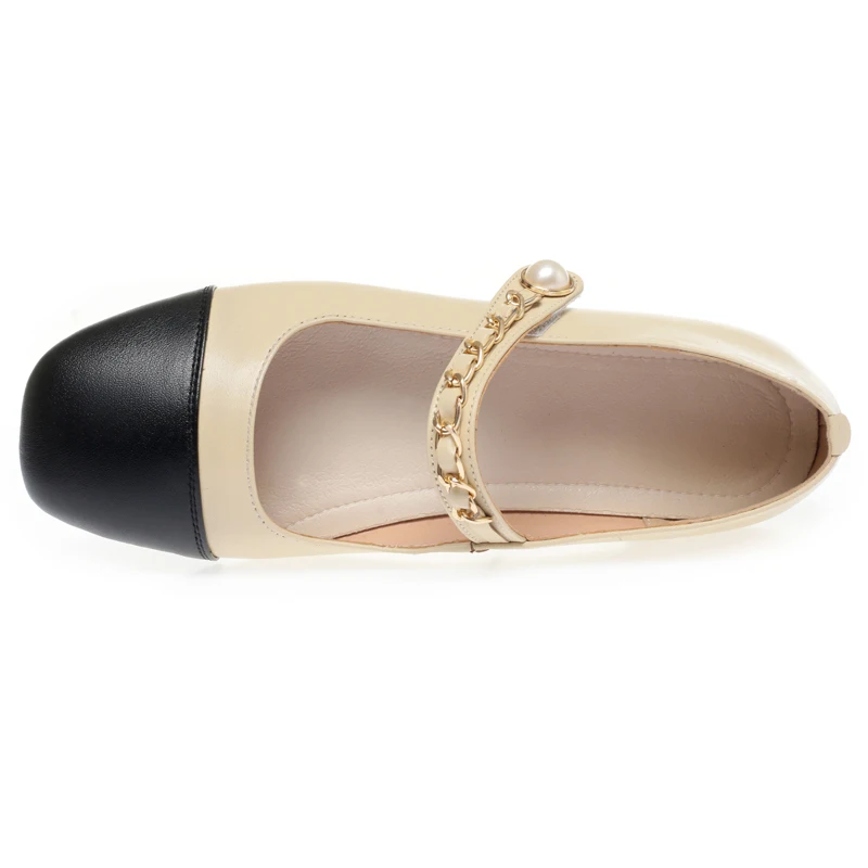 AIYUQI Mary Jane Shoes Woman 2023 Spring Genuine Leather Loafers Women Non Slip Soft Soled Beanie Shoes Ladies