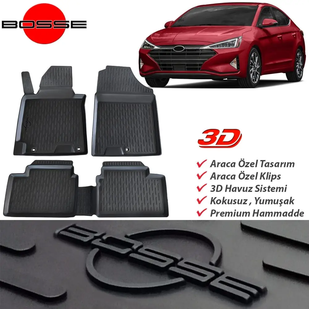 

Universal car floor mat 3D pool for Hyundai Elantra car mat non-slip auto foot mat Styling interior accessories leather