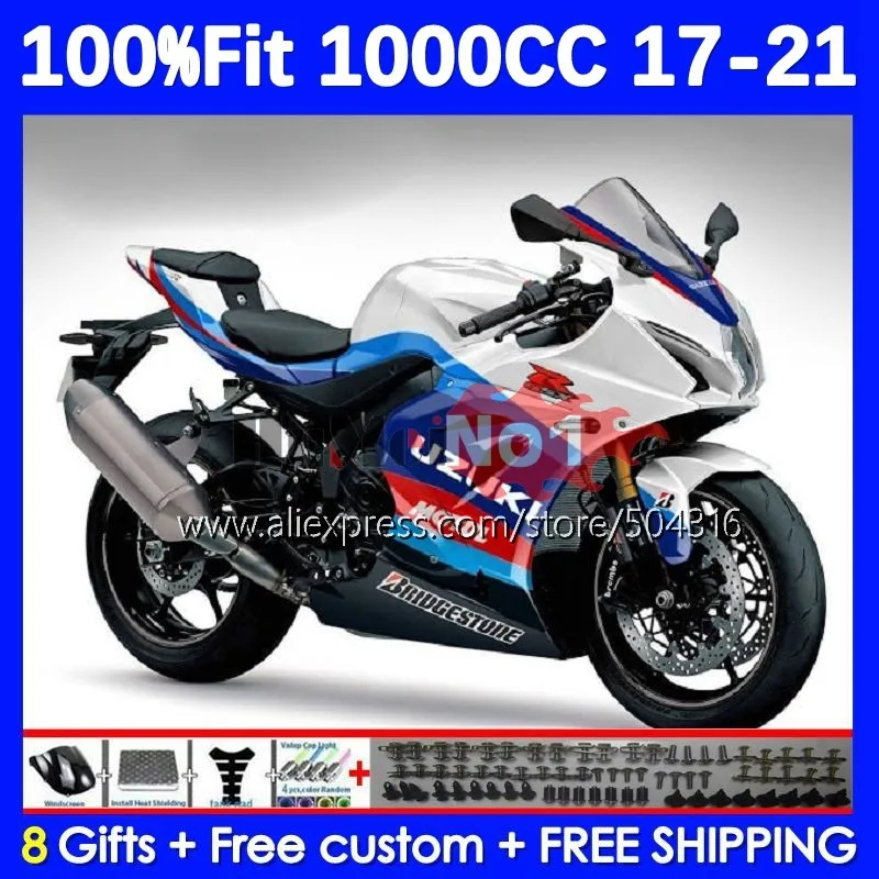 

OEM Injection For SUZUKI GSXR1000 GSXR 1000 L7 L8 116No.173 K17 GSXR-1000 17 18 19 2017 GSX-R1000 2018 2019 Fairing blue glossy