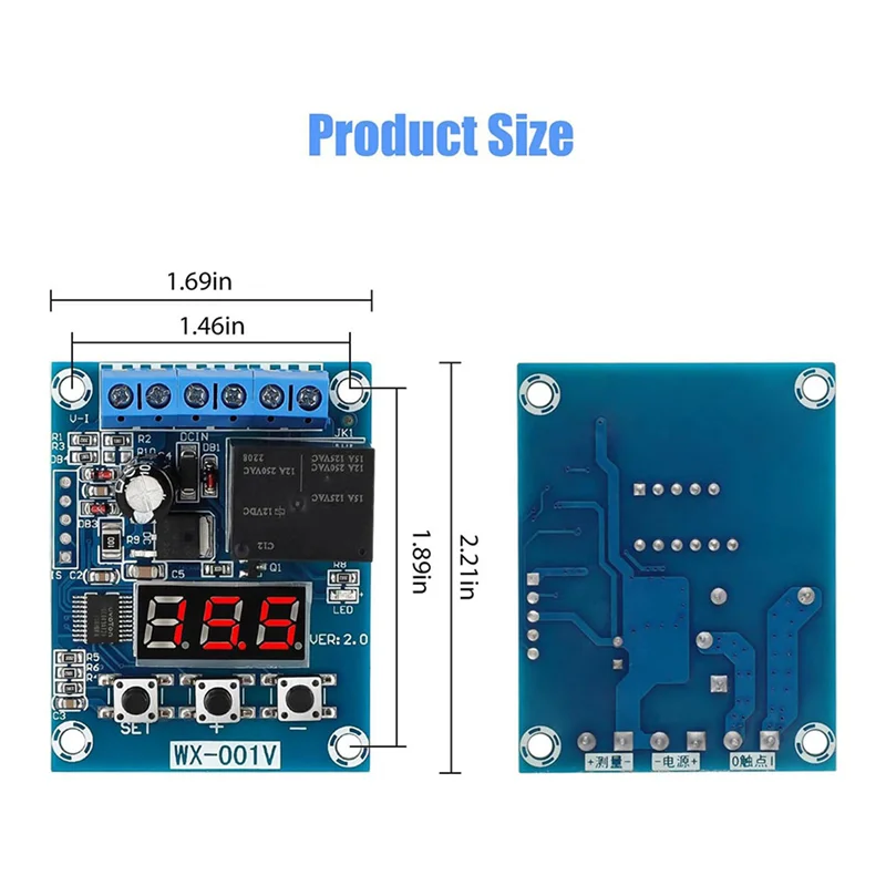 ABGE-3PCS Отключение низкого напряжения, модуль монитора напряжения аккумулятора DC 12 В, плата защиты от разряда низкого напряжения (art.: 3920d06910ea6) - 3920d06910ea6
