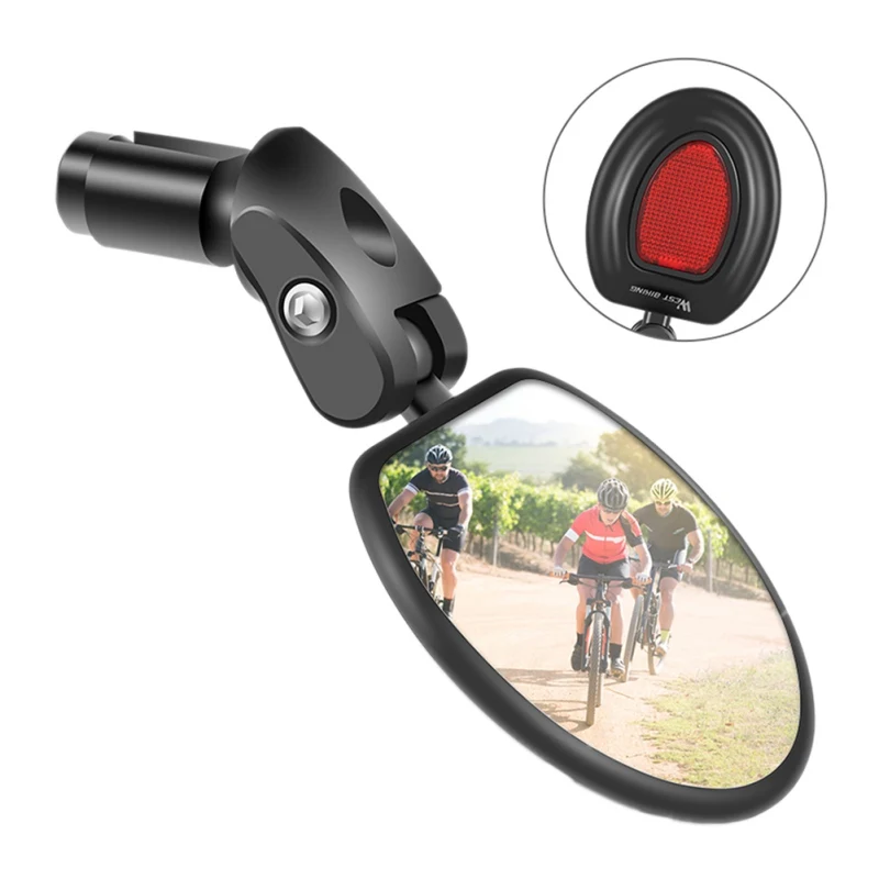 

Cycling Rearview Mirror Mountain Road Bike Folding Rearview Mirror with Reflective Sheet Bicycle Anti-collective Rearview Mirror