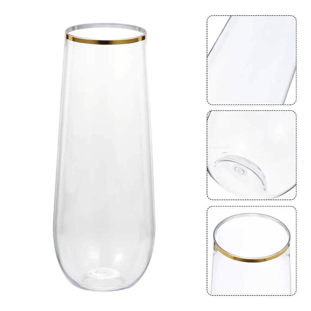 

8pcs Party Wedding Birthday Goblet Flutes Cocktail Cups Goblets Drinks Cups Champagne Glasses