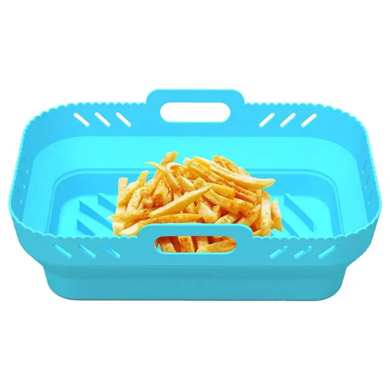 

Silicone Tray For Air Fryer Baking Pot Liner Waterproof Reusable Foldable Healthy Space Saving Air Fryer Basket Oilproof