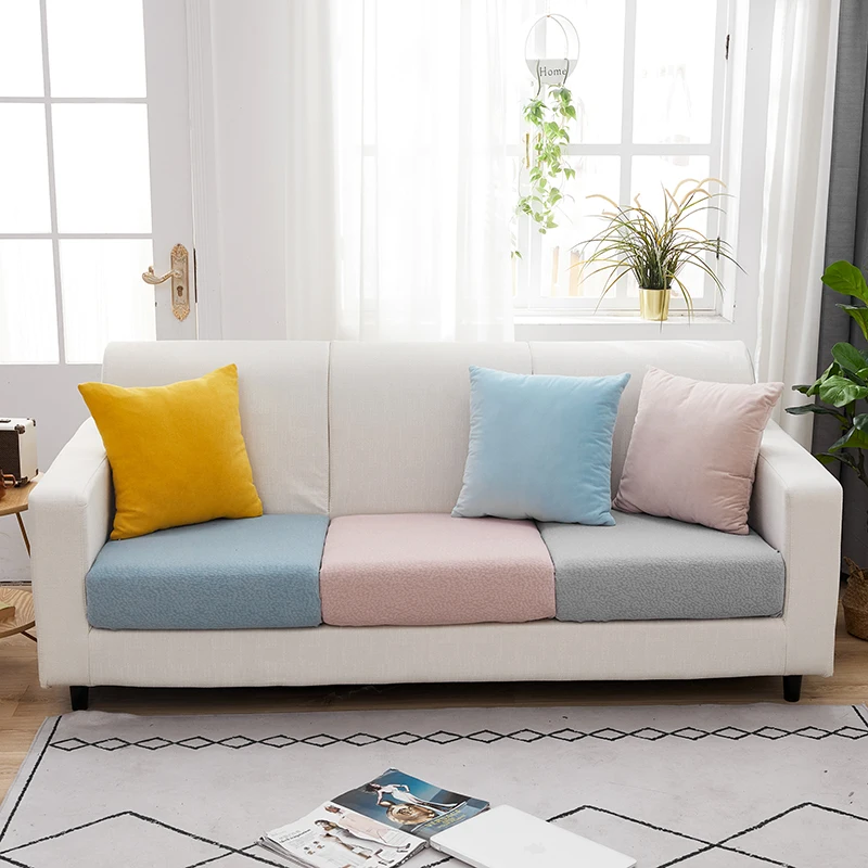 

Non-slip Solid Color Sofa Seat Cover Waterproof Living Room Elastic Seat Cover Anti-scratch Sofa Cover Four Seasons Universal