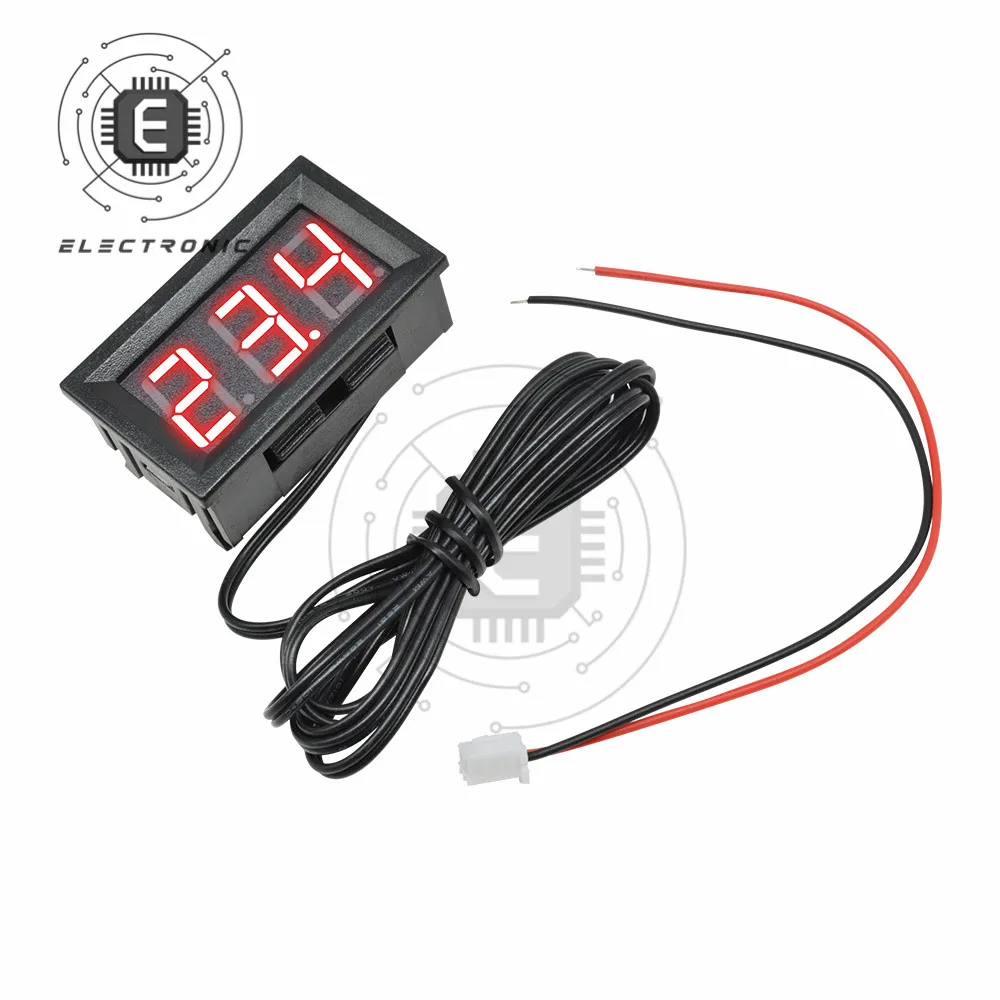 

Цифровой светодиодный мини-дисплей с контролем температуры, 4-30 В постоянного тока, металлический зонд NTC