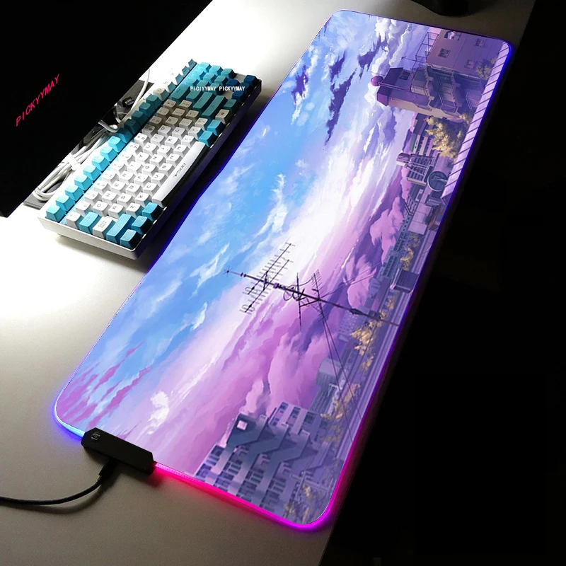 

Neon RGB Large Gaming Mousepad LED Backlit Carpet Big size Mause Pad Game Keyboard Mouse Pad Gamer Desk mat Computer Mice Mat
