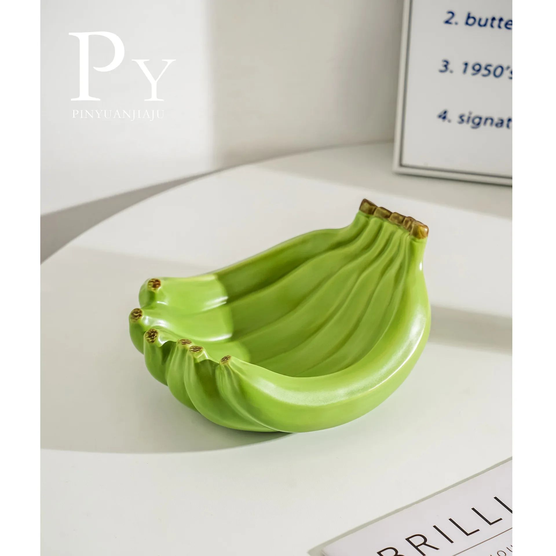 

Керамическая Тарелка В Форме Фруктов, Дизайн Банана, Элегантный Поднос Для Закусок, Декор Для Ресторана, Отеля