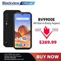 Blackview BV9900E Helio P90 Rugged Smartphone 6GB 128GB IP68 Waterproof 4380mAh 48MP Camera NFC Android Mobile Phone