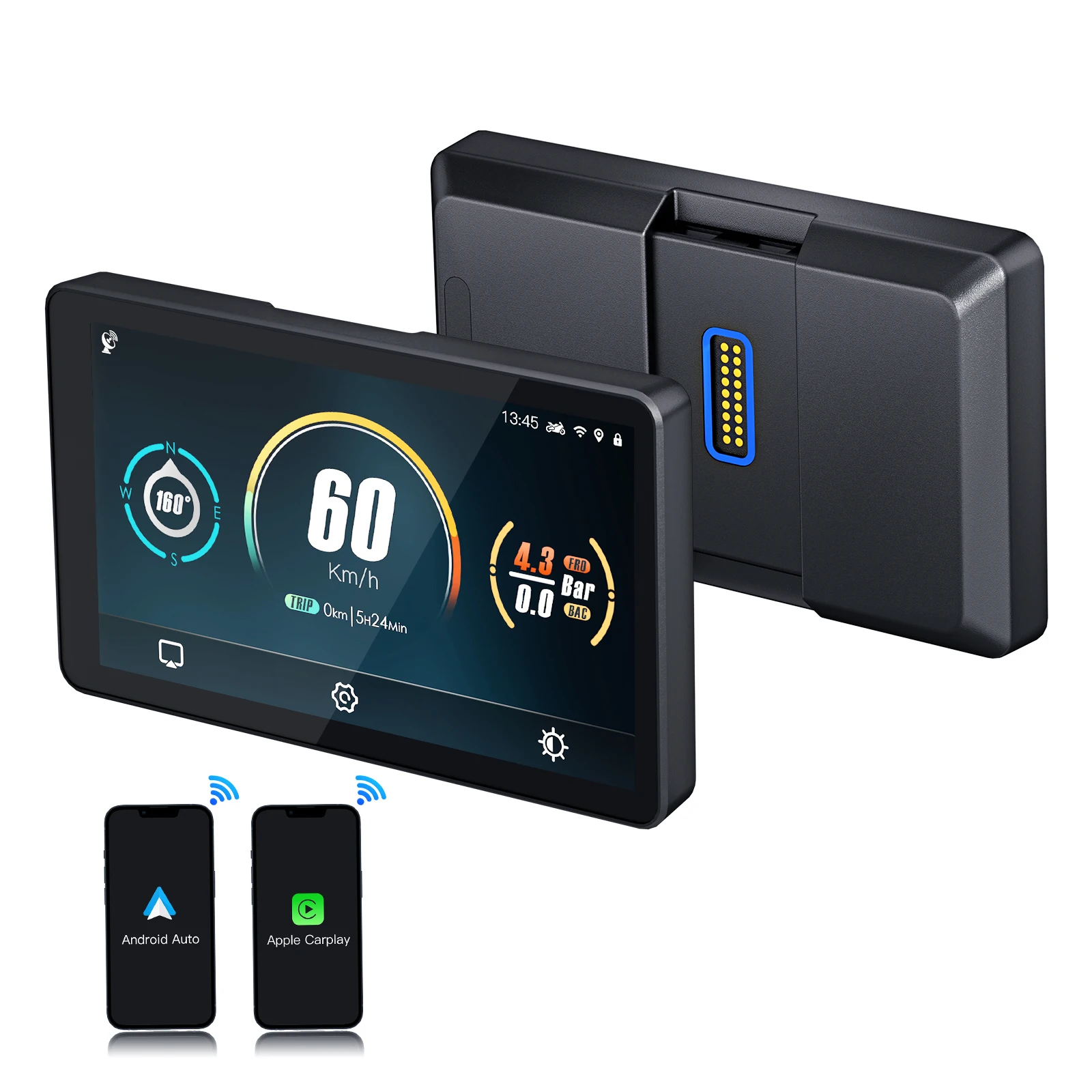 

CARABC CarPlay Android Auto для BMW F 750 GS XR M1000 R1200GS R1250GS S1000XR R1300GS и т. д. 6-дюймовый портативный мотоциклетный навигатор