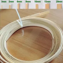 10 Meters Thiner  0.5mm Thickness Flat Bamboo Strips Handmade DIY Weaving Basket Chair Material Wedding Graden Flower Decoration
