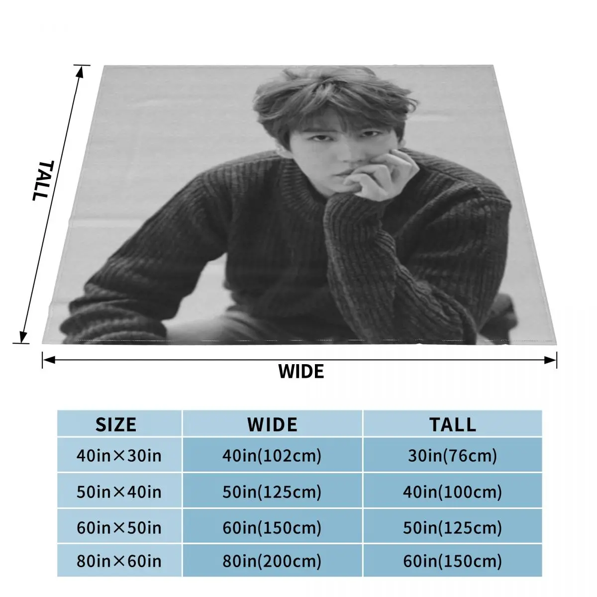 Super Junior Kyuhyun Ультрамягкое одеяло из микрофлиса