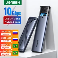 ugreen m 2 nvme ssd enclosure dual protocol nvme sata to usb 3 1 gen2 10 gbps nvme pci e m 2 ssd case support uasp for hard disk