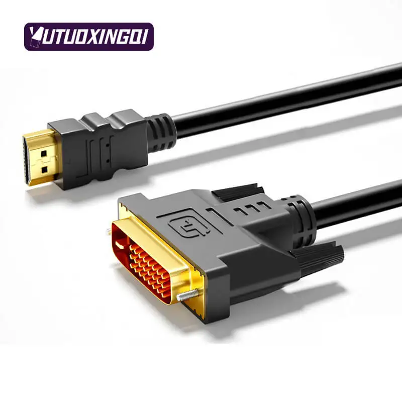Кабель HDMI-DVI 24 + 1, 4K HD, кабель для видеоподключения к компьютеру