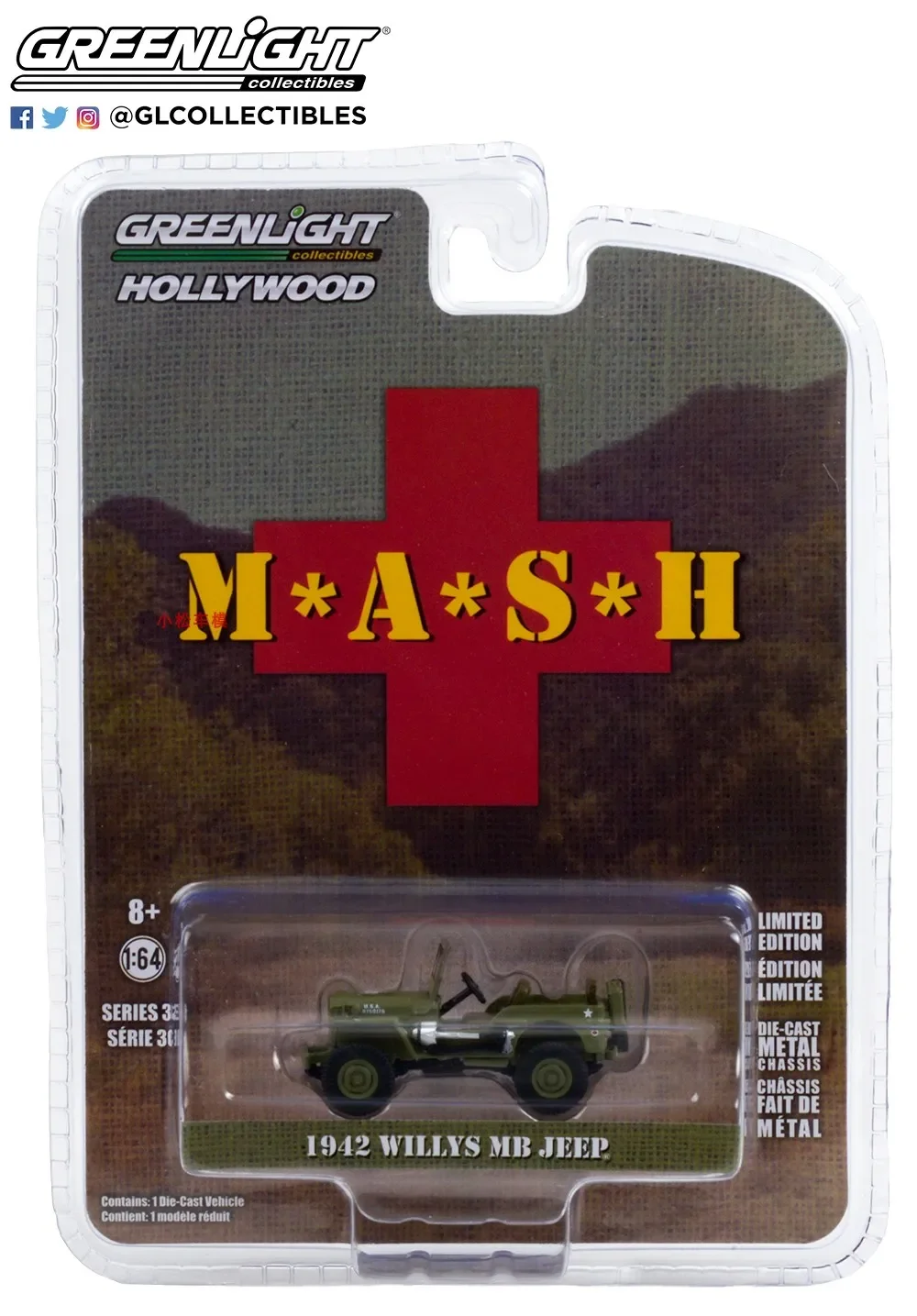 

1:64 - M * A * S * H(1972 83 TV Series) - 1942 Willys MB Jeep коллекция моделей автомобилей