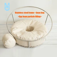 new posing donut bean bag backdrop stand photo shoot for newborn photography props baby photoshoot beanbag fotografia accessorie