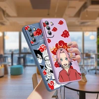 anime cool naruto cartoon for samsung galaxy s21 s22 pro s20 fe s10 note 20 10 plus lite ultra liquid silicone rope phone case