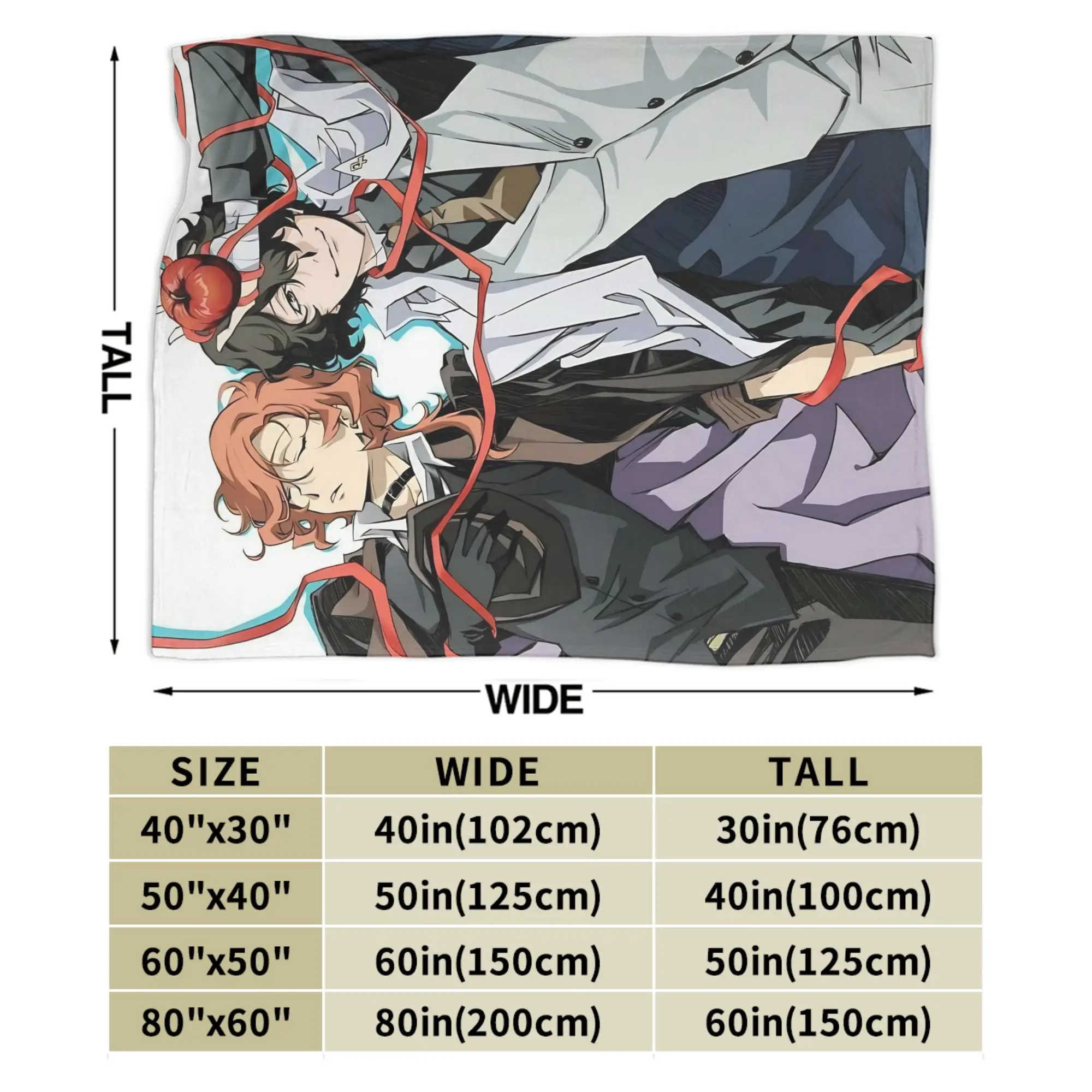 Фото Dazai Bungo Stray Dogs   Blanket  Super Soft Print Plush Bedding Throws For Kids Adult Couch Bed Flannel Bedspread Bed Cover №4