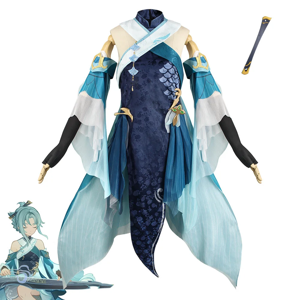 

Ping Cosplay Game Genshin Impact Costume Dress Full Set Cosplay Halloween Carnival Party Costumes for Women