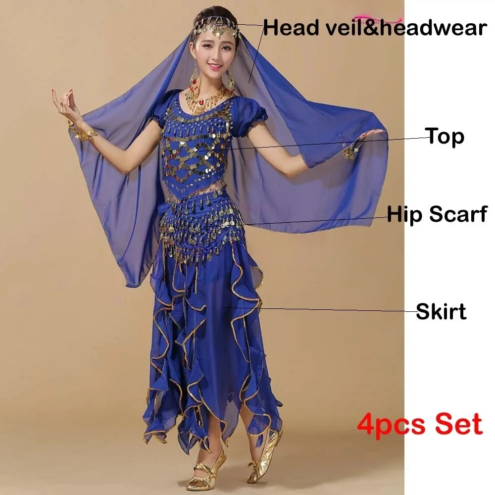 Костюм для восточного танца живота 4 шт.