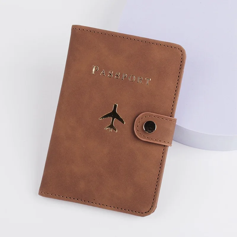 

PU Leather Blocking Passport Cover Travel Card Holder Hasp Wallet Passports Document Pass Organizer Folder Elastic Passport Case