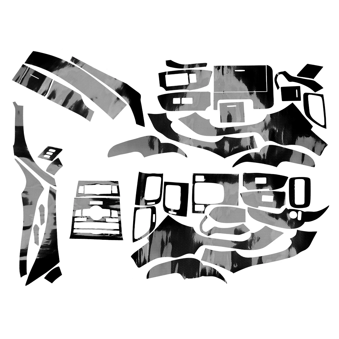 

Black Carbon Fiber Grain Vinyl 5D Interior Decor Gear Panel Window Control Switch Sticker Kit Fit For Acura TSX 2009-2014 LHD