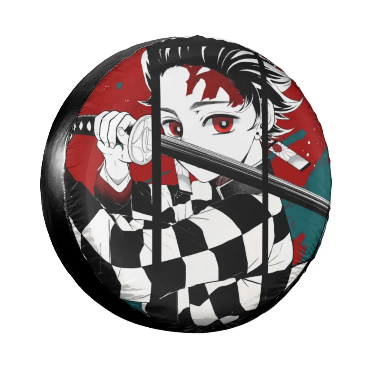 

Demon Slayer Kimetsu No Yaiba Spare Wheel Tire Cover Case Bag for Suzuki Mitsubish Anime Tanjiro Kamado Vehicle Accessories