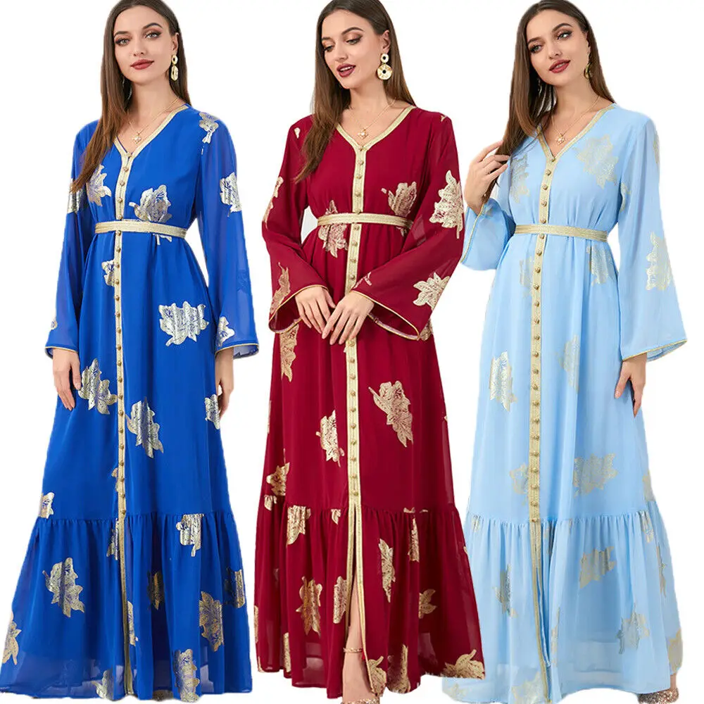 Moroccan Women Muslim Dubai Maxi Dress Abaya Islam Kaftan Jilbab Caftan Ramadan Indian Dress Women
