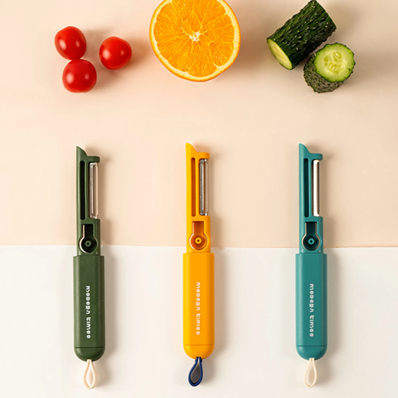 

New Kitchen Tools 2 In 1 Fruit & Vegetable Peeler And Cleaning Brush Stainless steel Fruit Knife Kitchen Supplies
