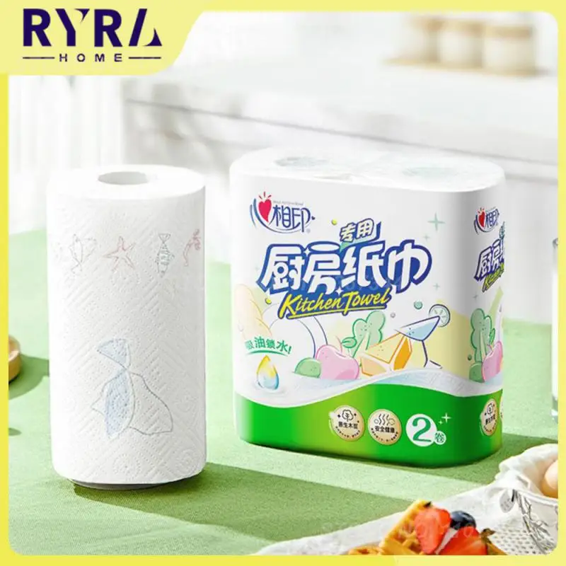 

Not Easy To Break When Wet Without Whitening Agent Absorbent Oil Absorbent Tissue Double Layer Thickening Kitchen Roll Paper