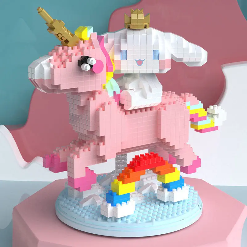 

Cinnamoroll Building Blocks Compatible Miniature Small Particle Puzzle Assembling Building Blocks Gift Children Puzzle