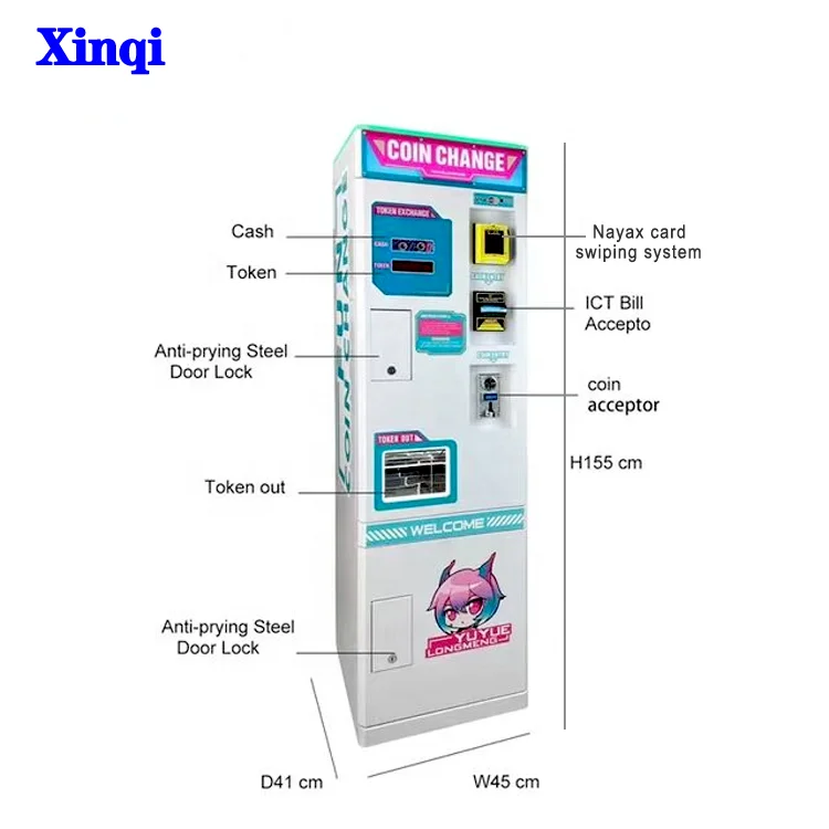 Фото Горячая продажа Nayax Card Swiping System Диспенсер для монет Машина для смены денег Машина для смены наличных денег для игр с монетоприемником №5