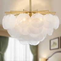 nordic led chandelier diamond glasses lustre frosted glass hanging lamps luxury living bedroom pendant lighting fixtures