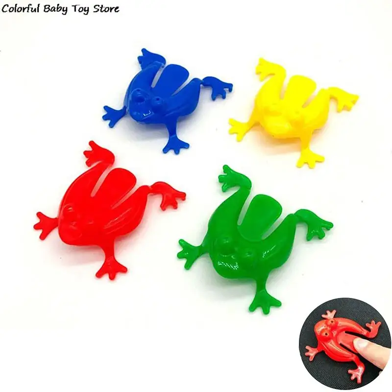 

5 Pcs Jumping Frog Bounce Fidget Toys for Kids Novelty Assorted Stress Reliever Toys for Children Birthday Gift Party Favor