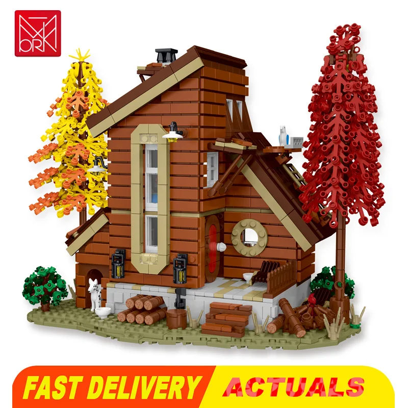 

MORK 031071-3 Forest House Street View Compatible with Lego MOC Modular Architecture Building Blocks Bricks Education Toys Gifts
