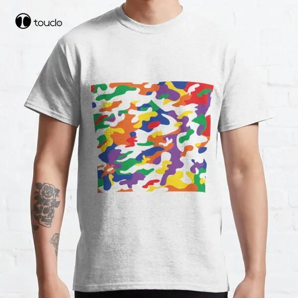 

ЛГБТ камуфляжная Радужная цветная Классическая футболка на заказ Aldult Подростковая унисекс футболка с цифровой печатью модная забавная Нов...