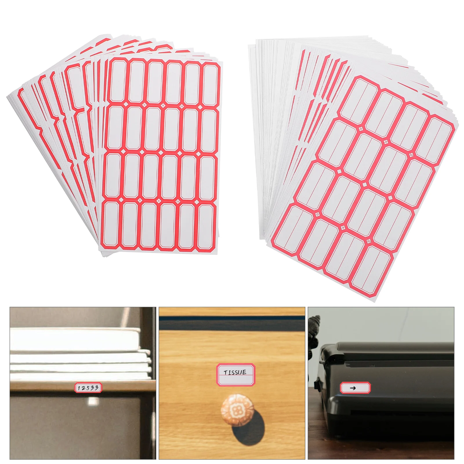 

136 Sheets of Office Label Stickers Multi-function Price Labels Handwriting Product Stickers