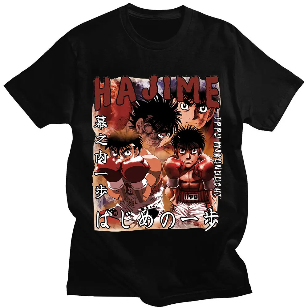 

Japanese Anime Hajime No Ippo Kamogawa Boxing Gym T Shirt Makunouchi Graphic Print Short Sleeve T-Shirts Oversized Men's Clothes