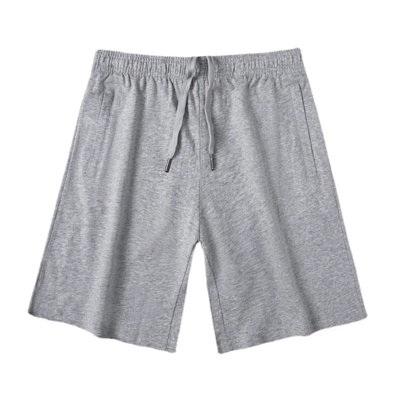 2023 New Summer Sports Short Mens Cotton Jogging Casual Sweatpant Men Breathable  Shorts Beach Solid Elastic Waist Running